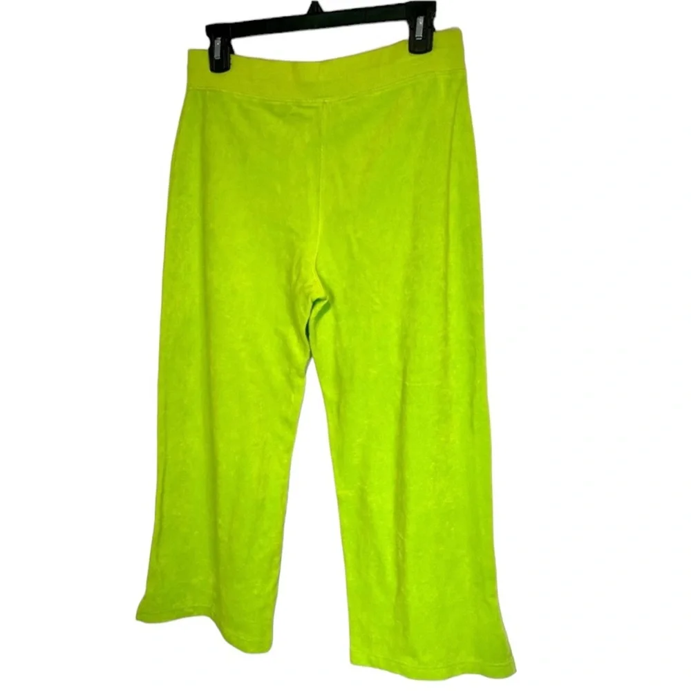 Lilly Pulitzer Terrycloth Cropped Pants Sz S Yellow/Green - Picture 6 of 8